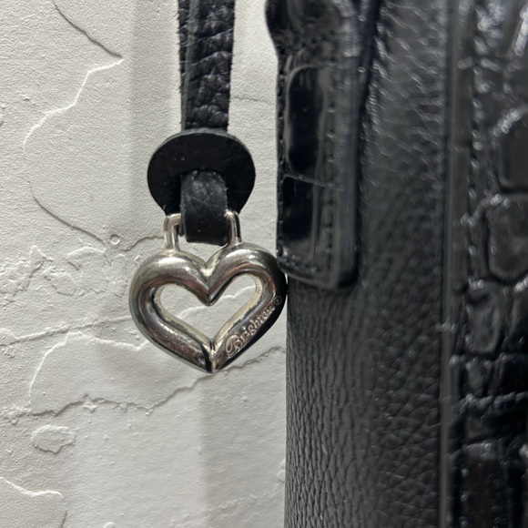 Brighton Croco Organizer Black Crossbody/Handbag - Picture 4 of 13